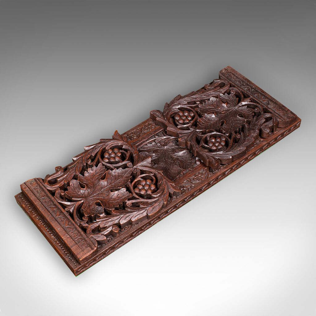 Antique Extending Book Slide, Anglo Indian, Carved Teak, Novel Rest, Victorian photo vintage
