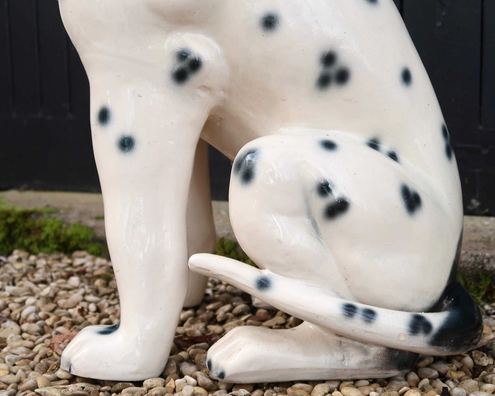 1980s Huge Ceramic Dalmatian Dog Statue / Vintage, Home Decor, Blanc And White photo buy