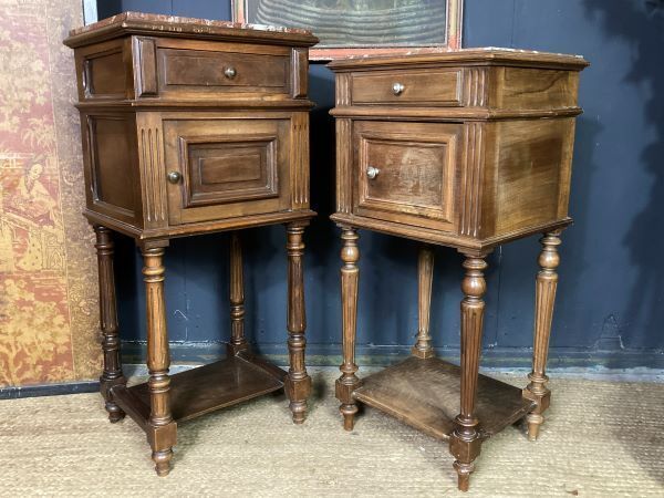 A Fine Near Pair Of French Antique Side Tables photo vintage