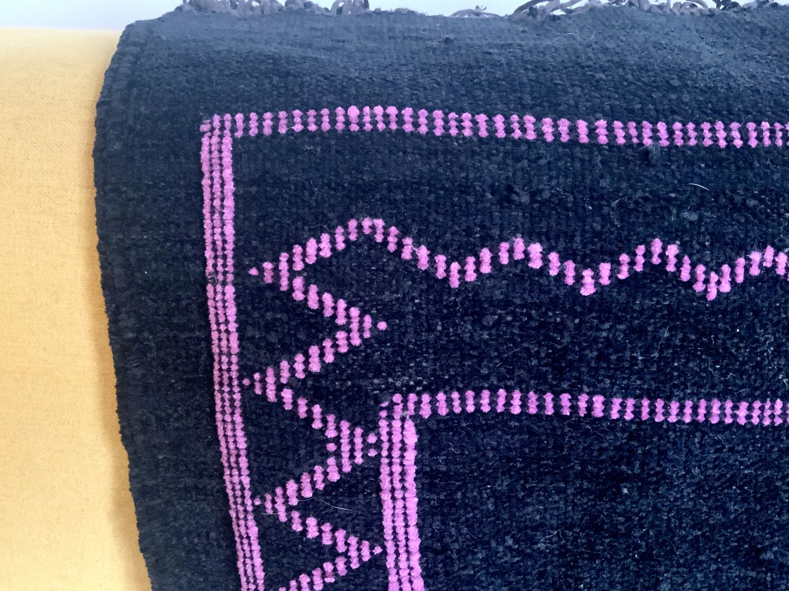 Textiles Unique, One Off, Moroccan Handmade Woven Berber Rug, Made In Atlas Mountains photo
