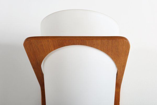Wall Lamp In Curved Teak Plywood By Louis Kalff For Philips, 1959 photo for sale