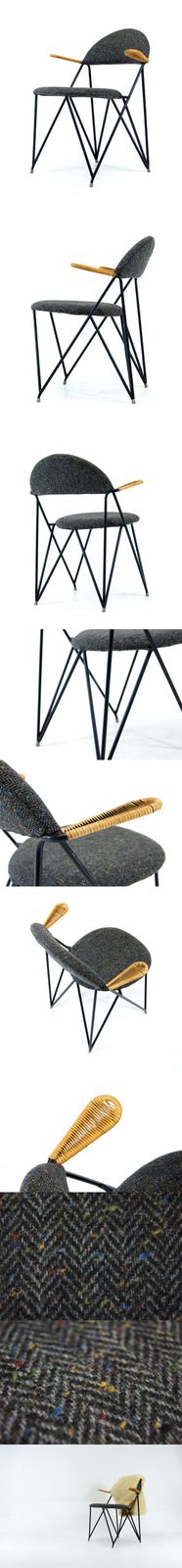 Retro Vintage Danish Cane Desk Chair Office Armchair 50s 60s Mid Century Modern photo furniture