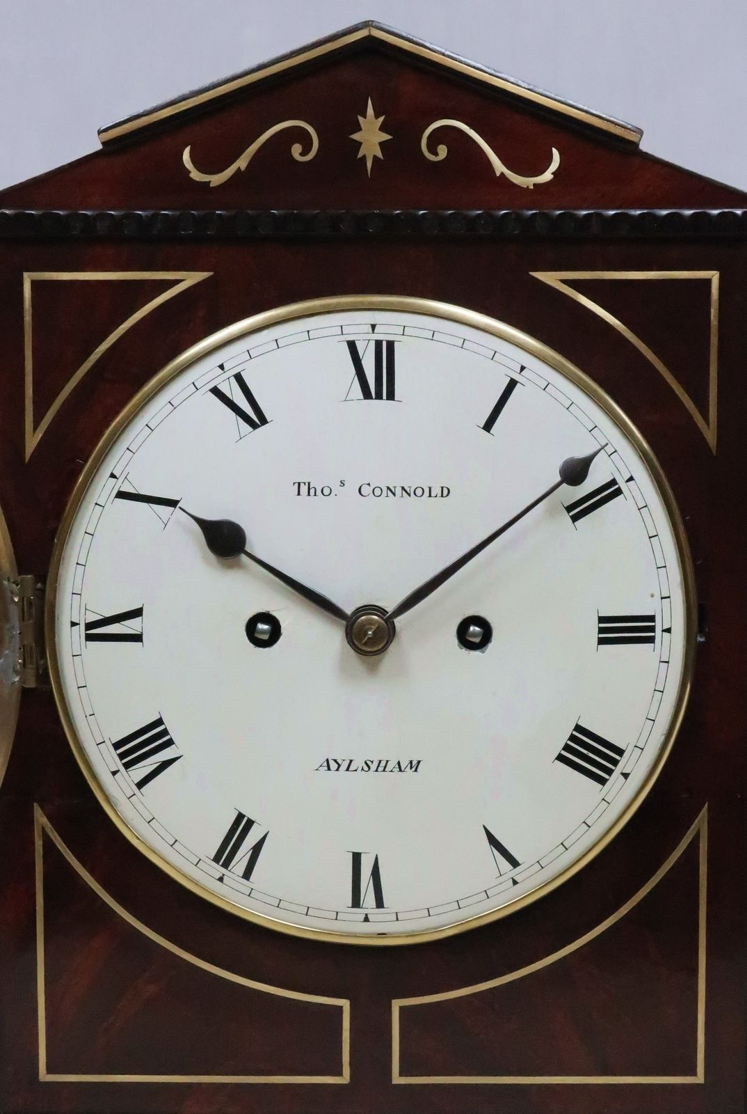 Regency Mahogany And Brass Inlaid Bracket Clock By Thomas Connold photo buy