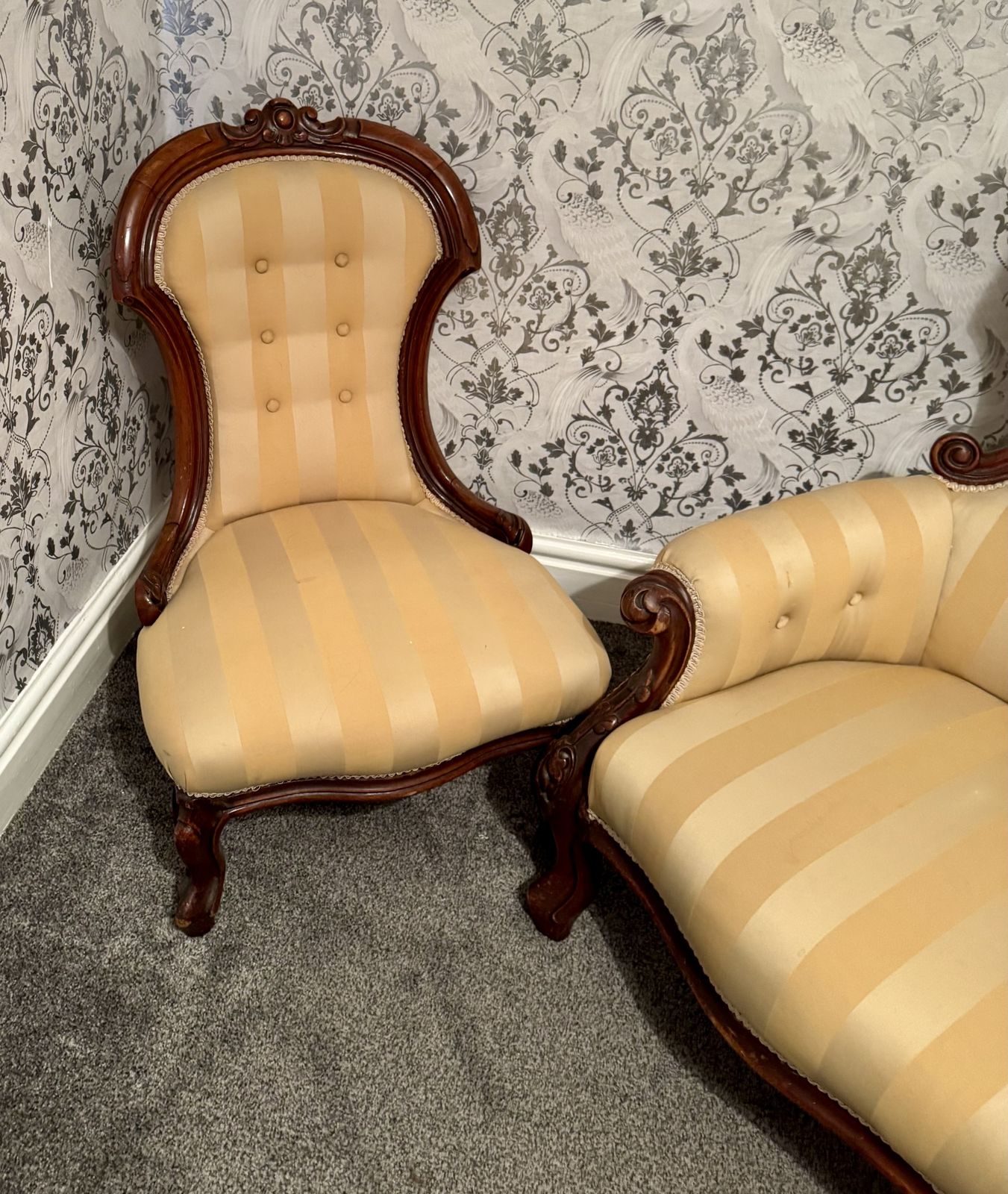 Victorian Armchair And Nursing Chair photo vintage