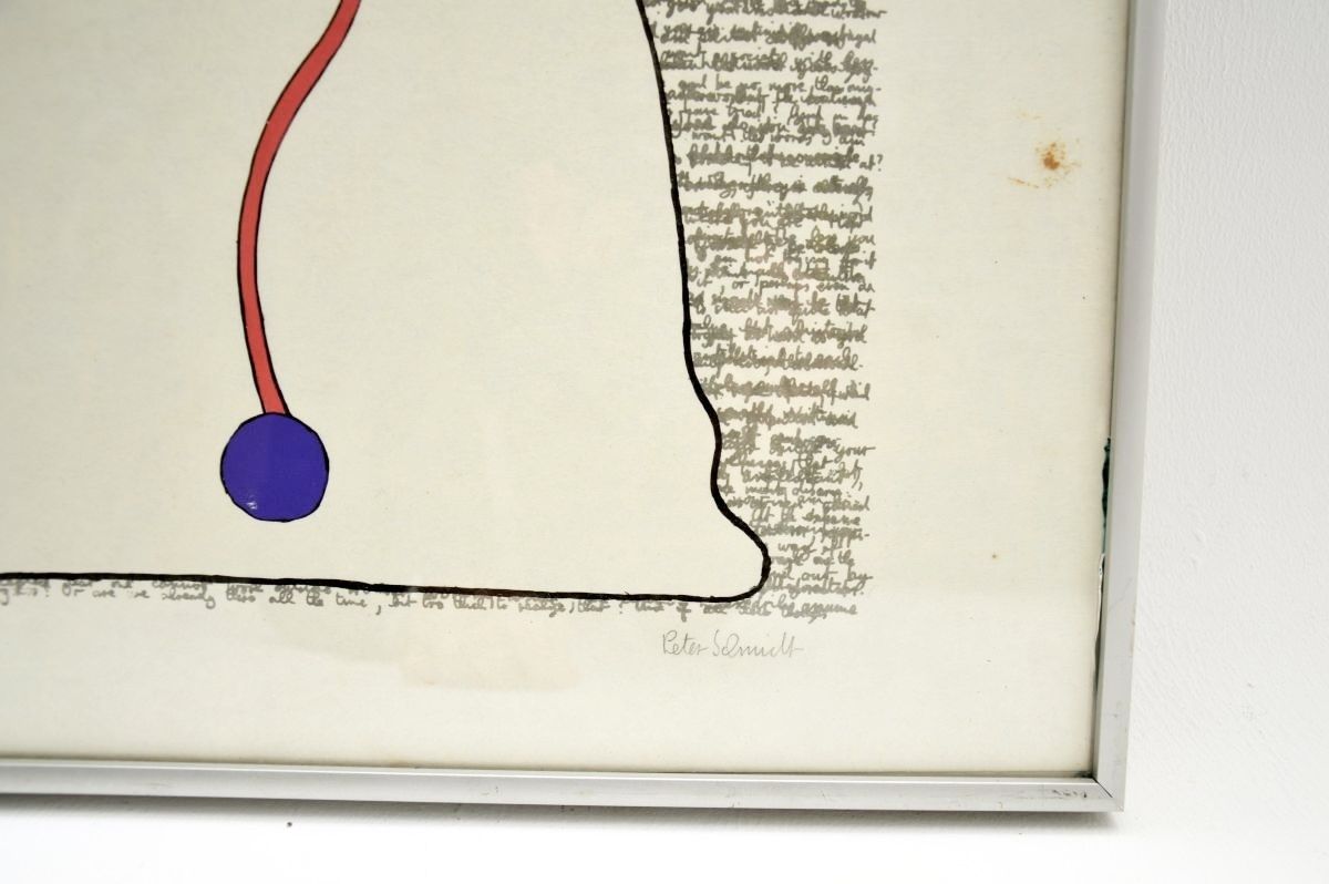 Vintage Framed And Signed Lithograph Print By Peter Schmidt – Flowing In The Right Direction photo vinterior