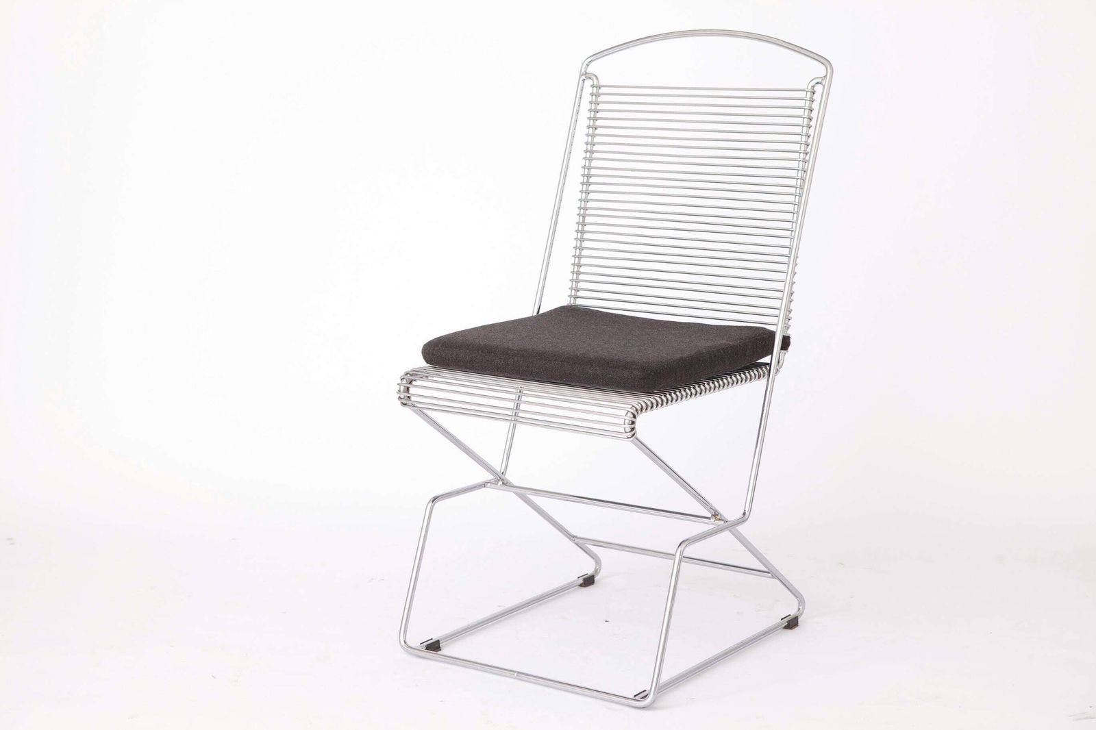 4 Chromed Vintage Chairs 1980s By Till Behrens For Schlubach, Germany photo buy