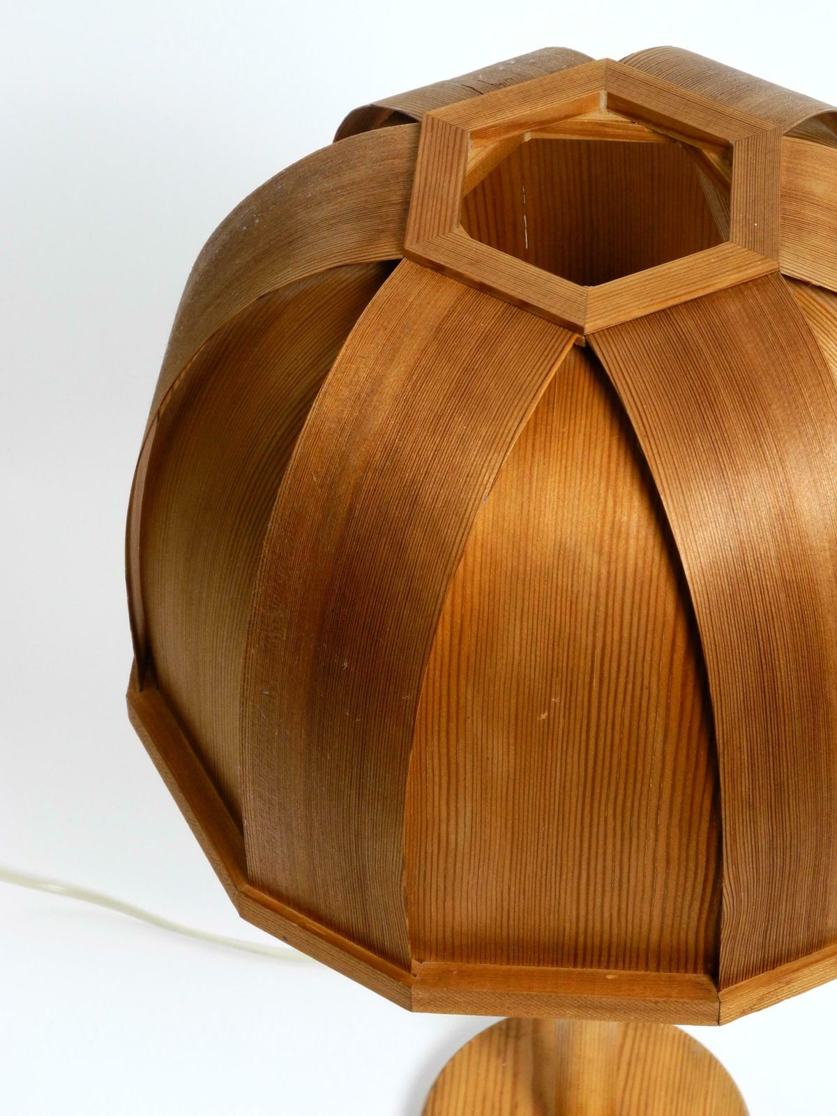 photo buy Very Rare 1970s Swedish Pine Bent Veneer Table Lamp By Gb Solbackens Svarveri