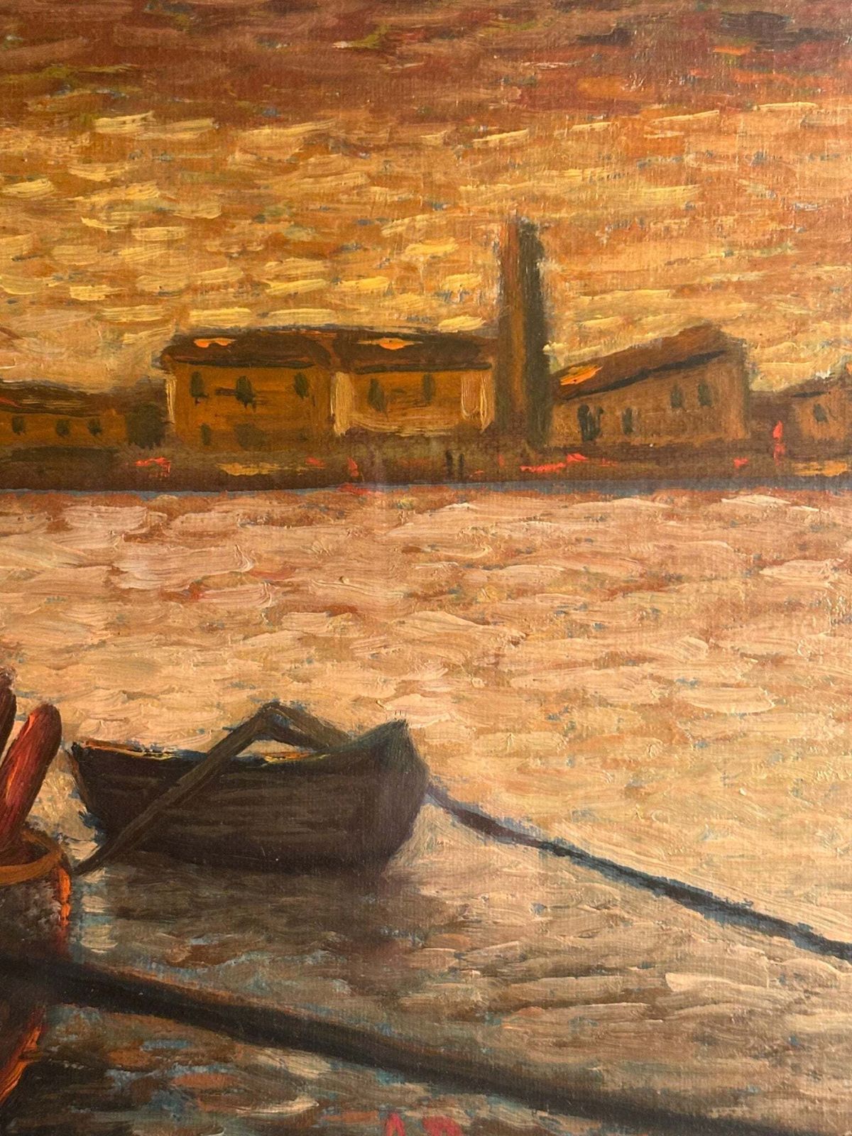 Oil Painting On Canvas Board From Castiglione Della Pescaia By Ado Ragazzini photo vinterior