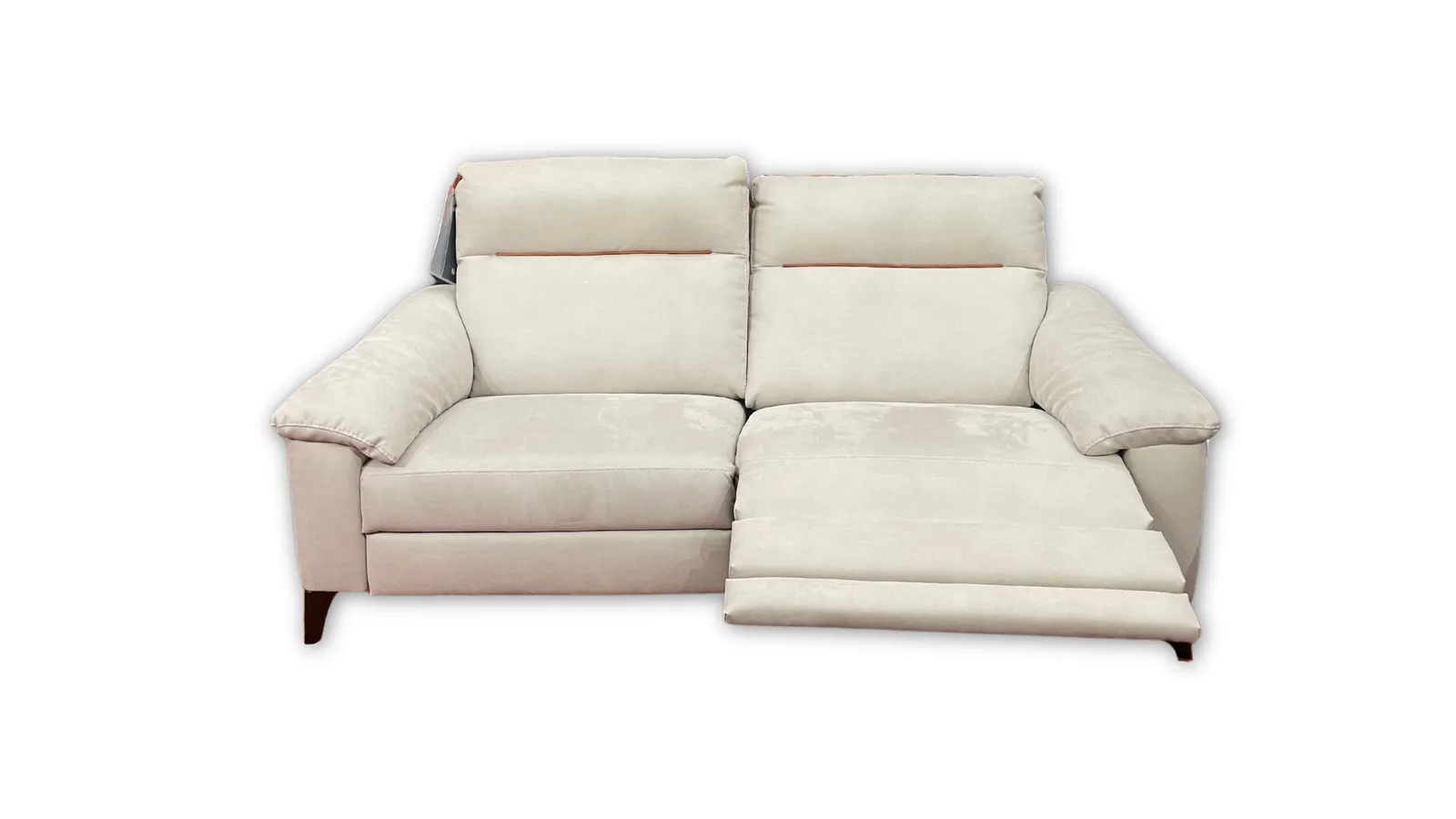 Egoitaliano 3 Seater Sofa With 2 Recliners – Italian Luxury In Cashmere "Grigio Opale" Colour photo for sale