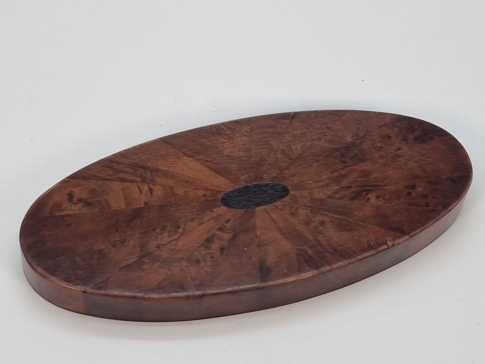 photo for sale An Oval Box Veneered In Segments Of Burr Walnut, Circa 1910