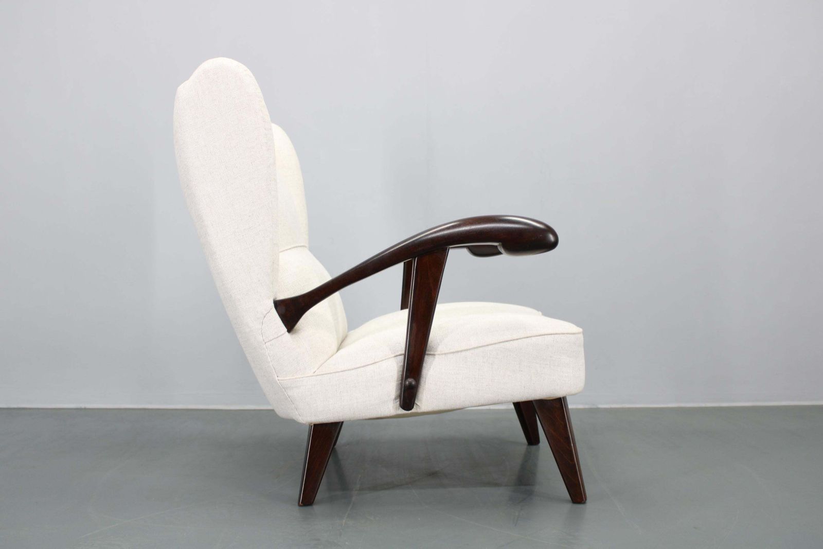 1950s Restored Wing Chair, Czechoslovakia photo vintage