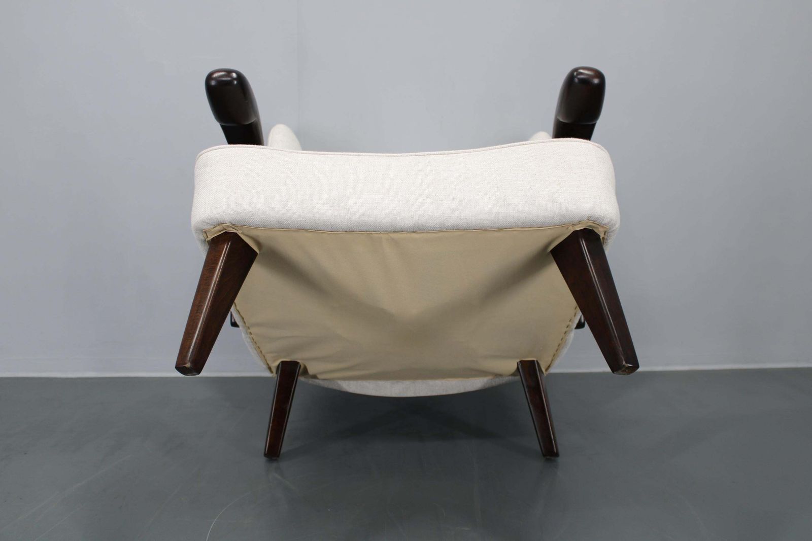 photo vinterior 1950s Restored Wing Chair, Czechoslovakia