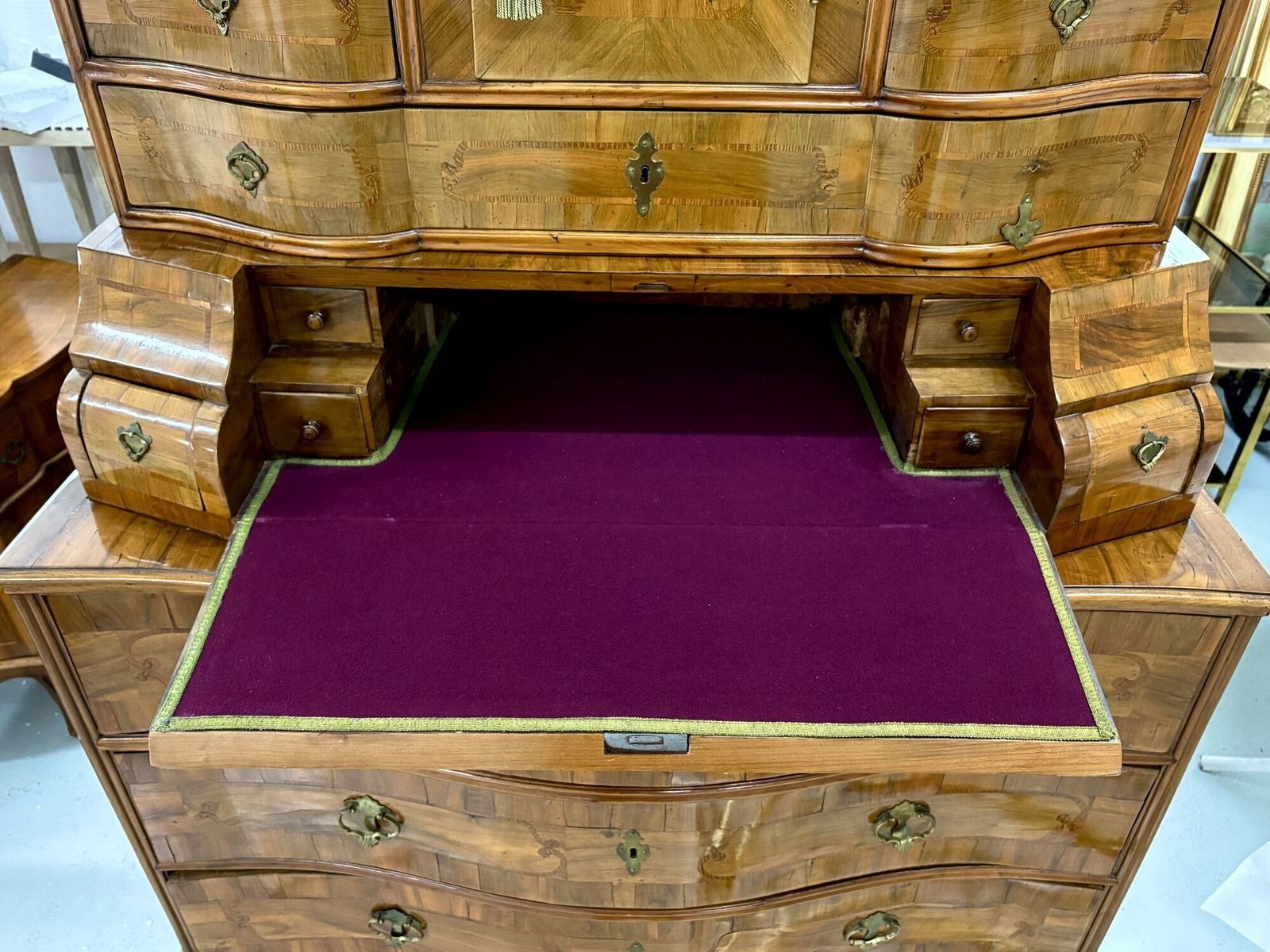 photo buy 18th Century Austrian Baroque Secretaire/ Bureau Cabinet, Nutwood, At Ca. 1770