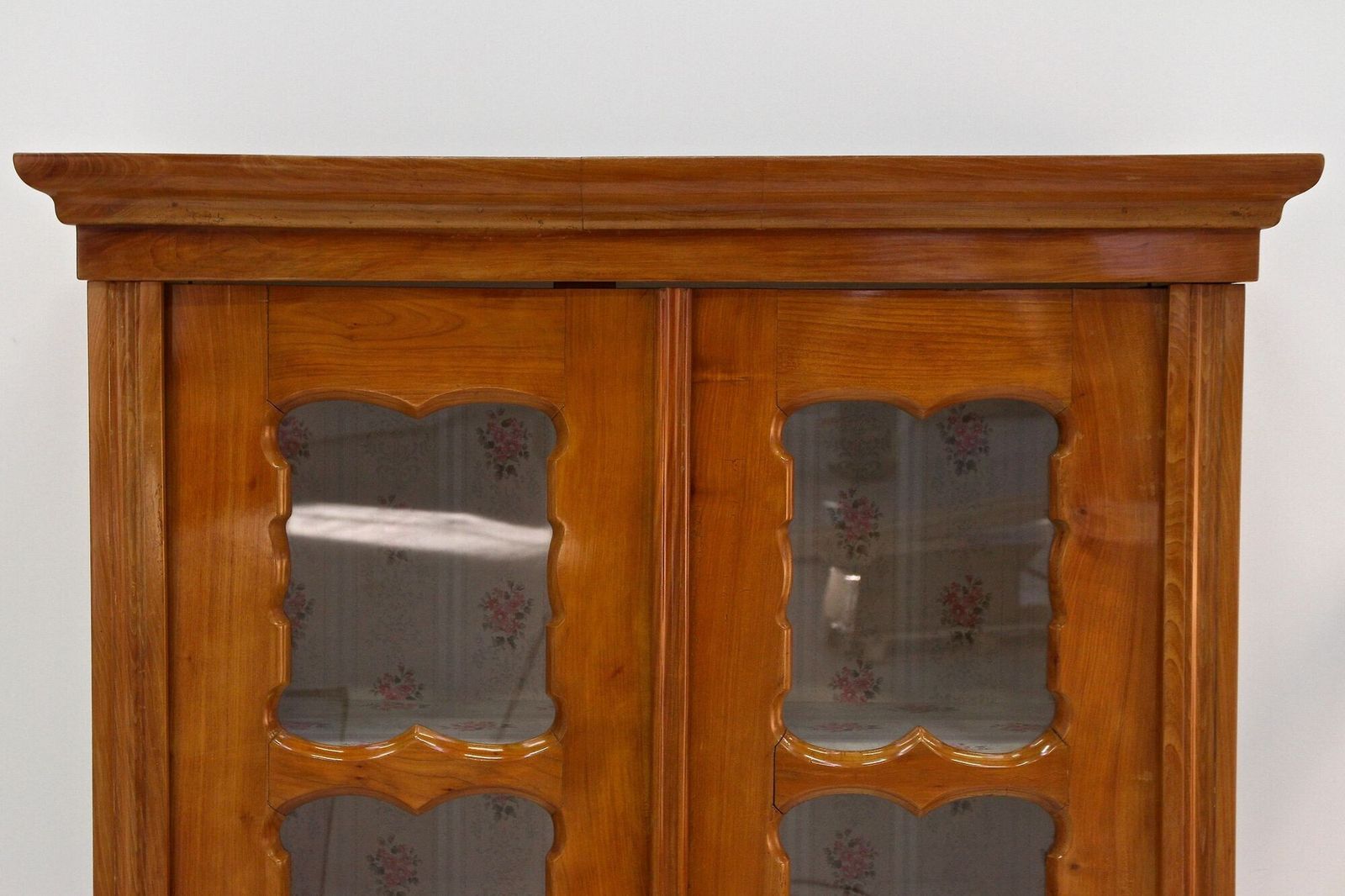 19th Century Biedermeier Cherrywood Vitrine/ Display Cabinet, Austria Ca. 1840 photo for sale