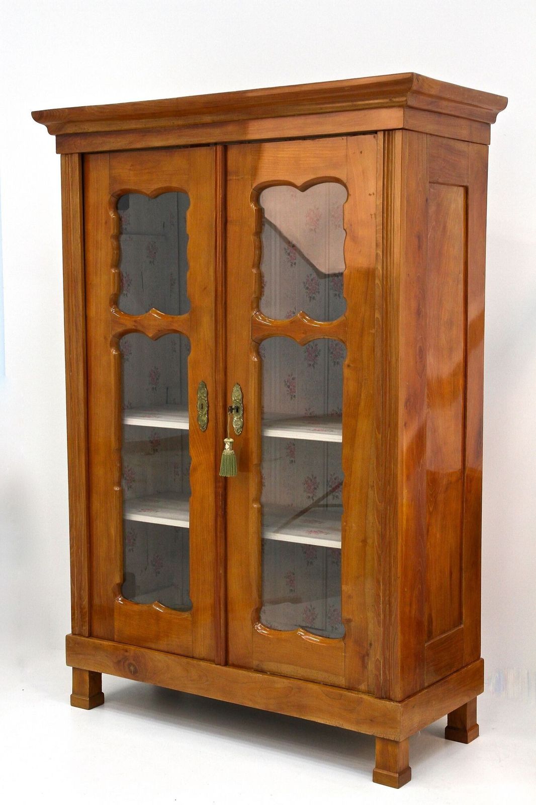 19th Century Biedermeier Cherrywood Vitrine/ Display Cabinet, Austria Ca. 1840 photo buy
