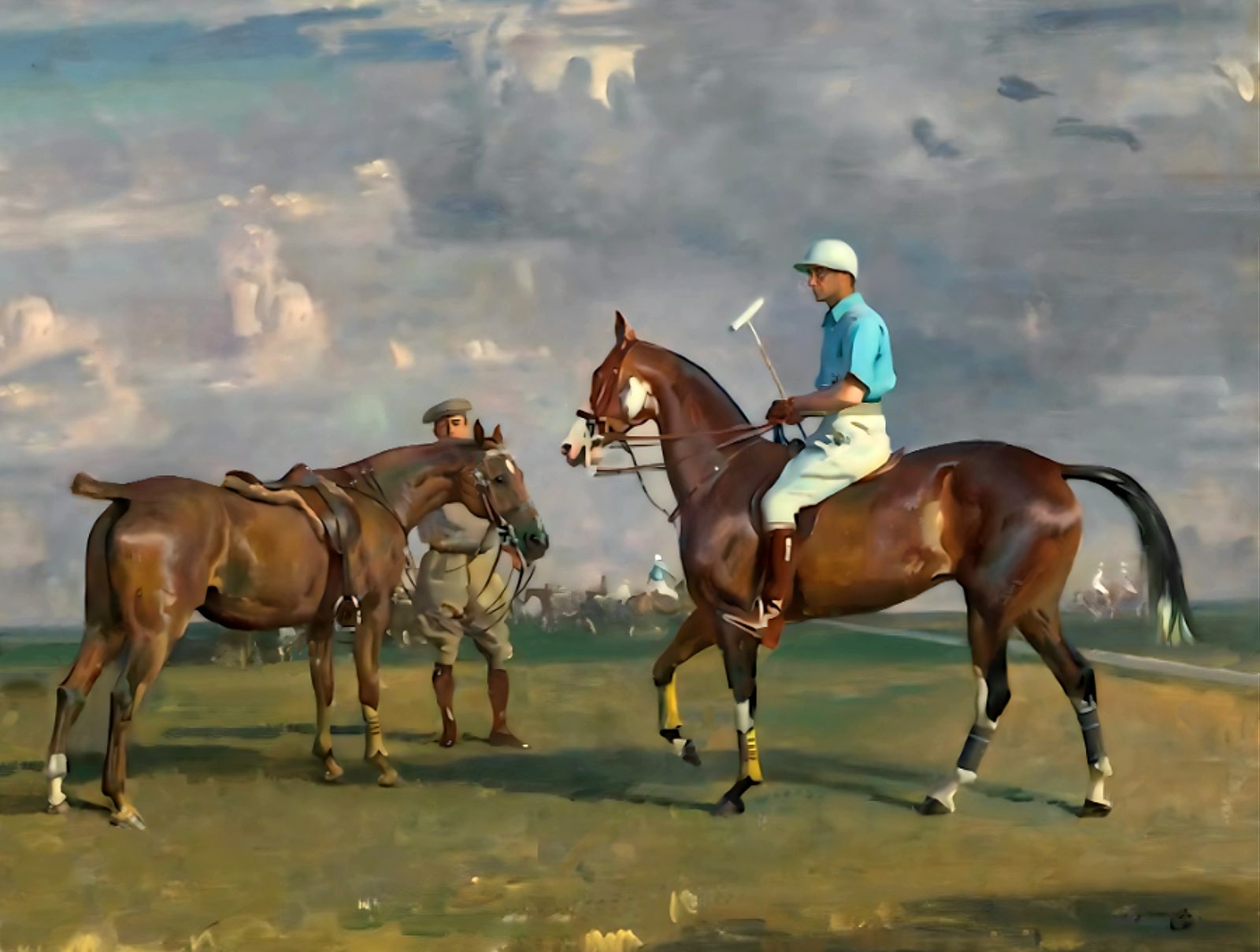 Fine Lithograph On Canvas Of The Polo Pony Gargantilla After A.J.Munnings photo furniture