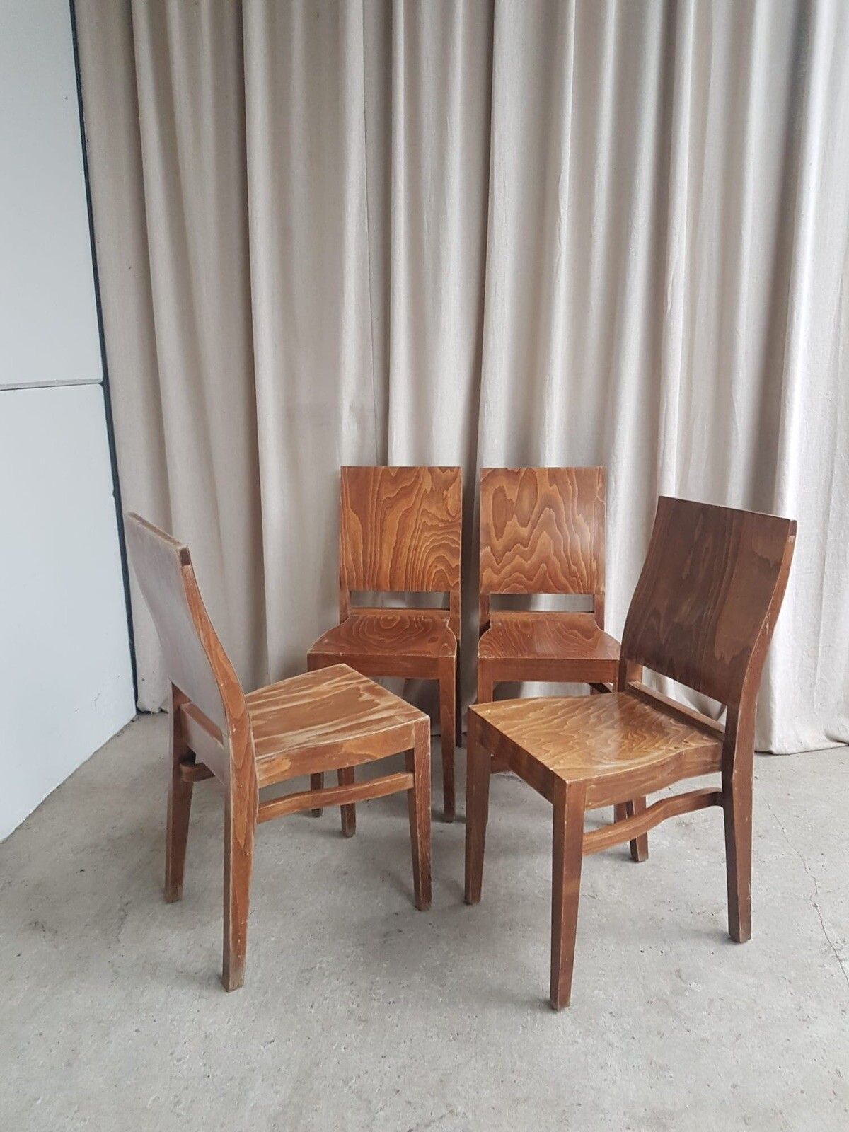Vtg Mid Century Style  Set Of 8 Stacking Dining Chairs R708 photo vinterior