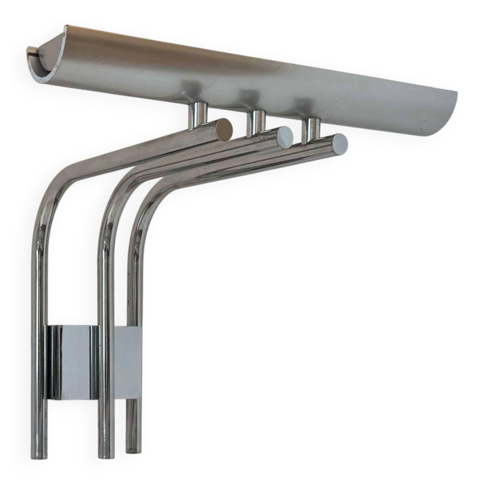 Vintage Wall Light 20581, Chrome Metal, By Verre Lumière Studio France 1978