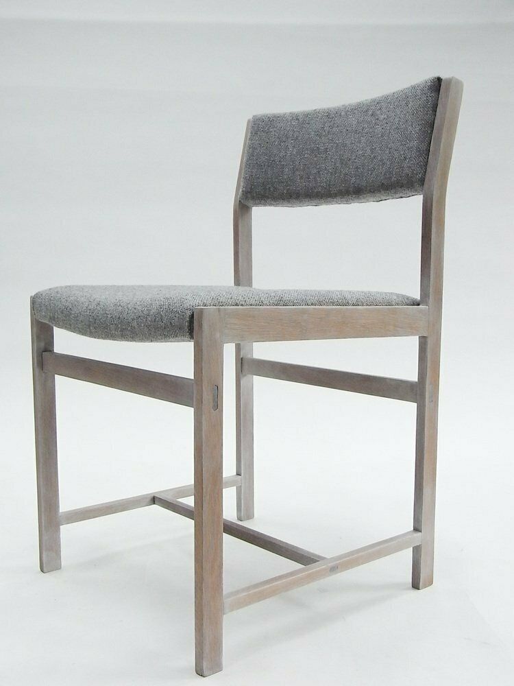 Furniture Bleached Oak & Kvadrat Fabric Chairs, Set Of 2 photo