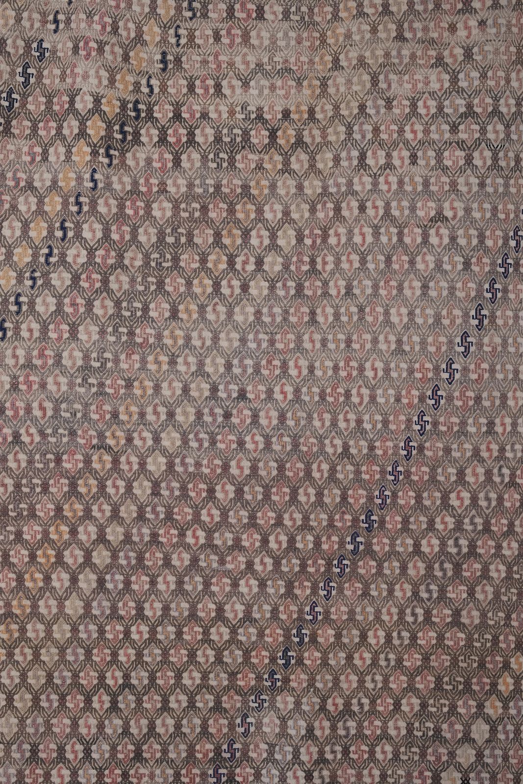 Mid 20t Century Diamond Pattern Jajim Kilim With Muted Colors 5'9'' X 8'4'' photo vinterior