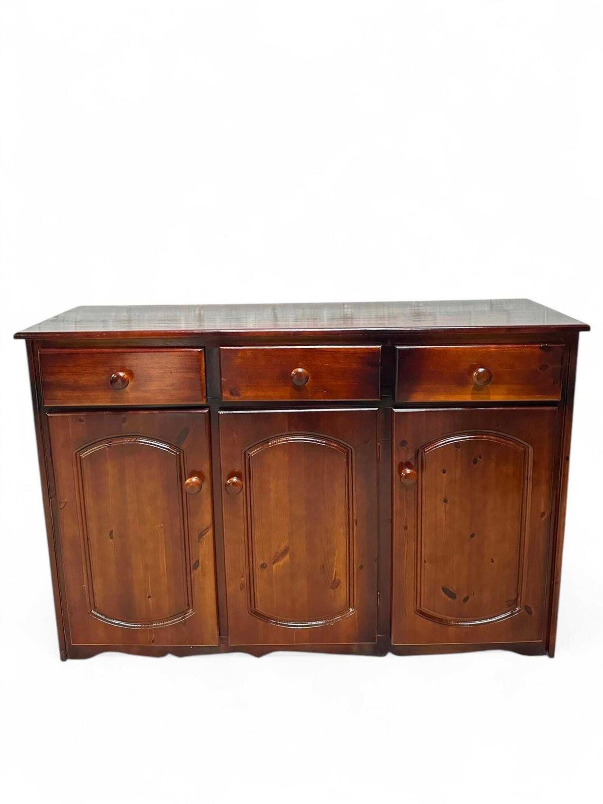 Vintage Carved Sideboard C1980 / Solid Pine
