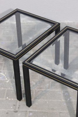 Black Lacquered Side Tables By Pierre Vandel, France 1970s, Set Of 2 photo Furniture