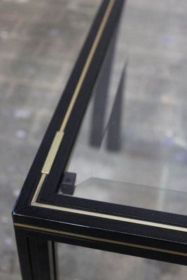 Furniture Black Lacquered Side Tables By Pierre Vandel, France 1970s, Set Of 2 photo