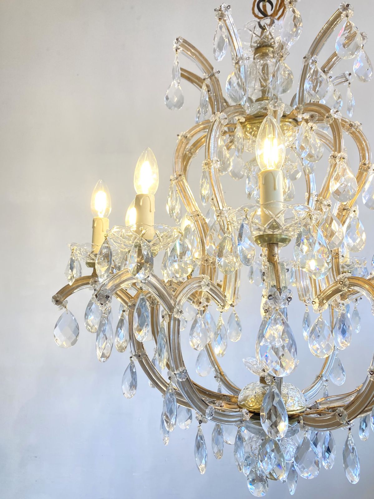 Large Vintage Marie Therese Birdcage Chandelier photo Lighting