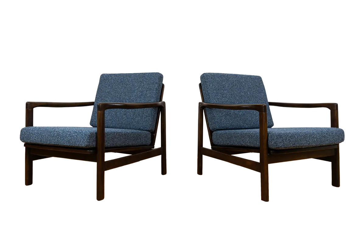 Pair Of Mid Century Armchairs B7522 By Zenon Bączyk, Poland, 1960's