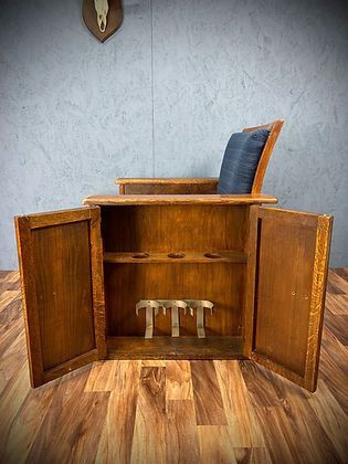 photo for sale Art Deco Library Chair With Book Shelf & Drink Cabinet, Heal’s Manner