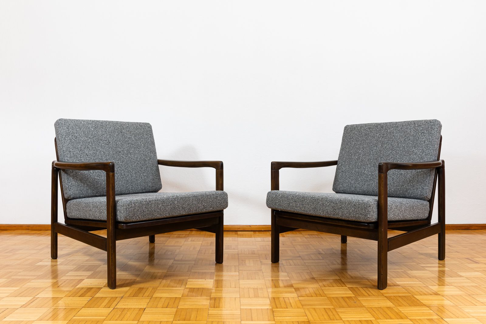 Pair Of Mid Century Armchairs B7522 By Zenon Bączyk, Poland, 1960's photo buy