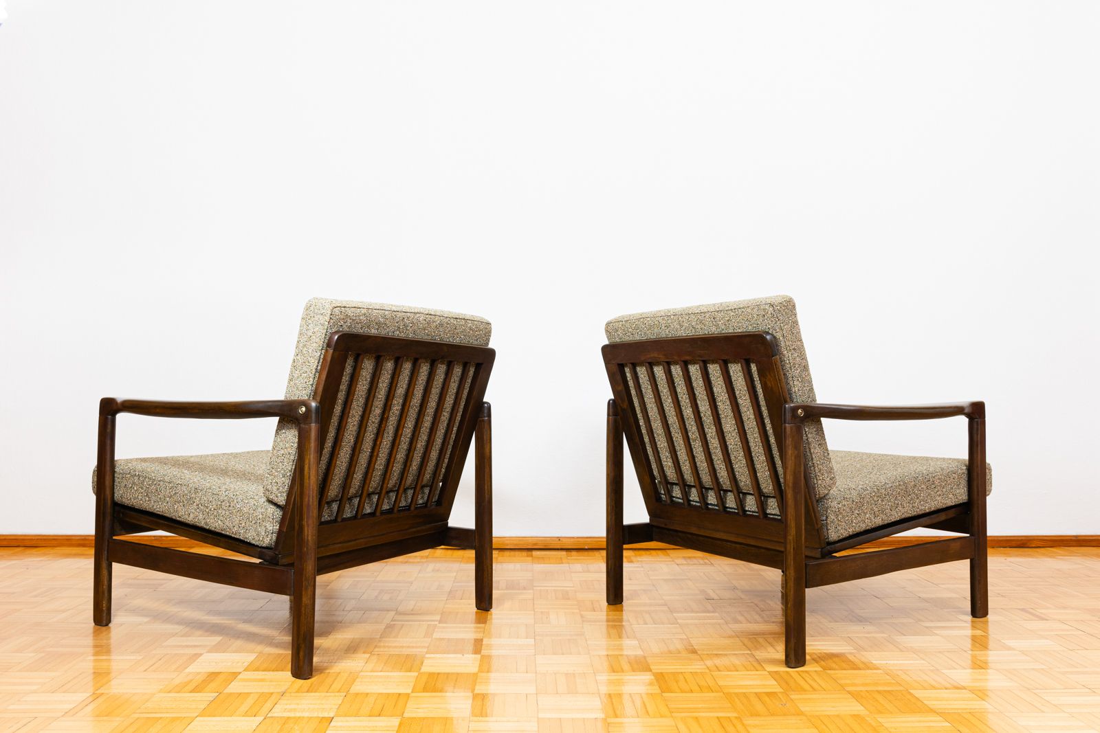 Pair Of Mid Century Armchairs B7522 By Zenon Bączyk, Poland, 1960's photo vintage