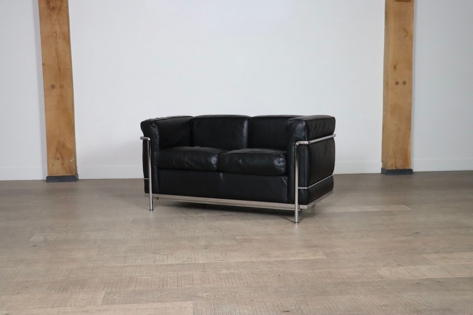 Vintage Cassina Lc2 Two Seater Sofa By Charlotte Perriand And Le Corbusier photo 4400.0