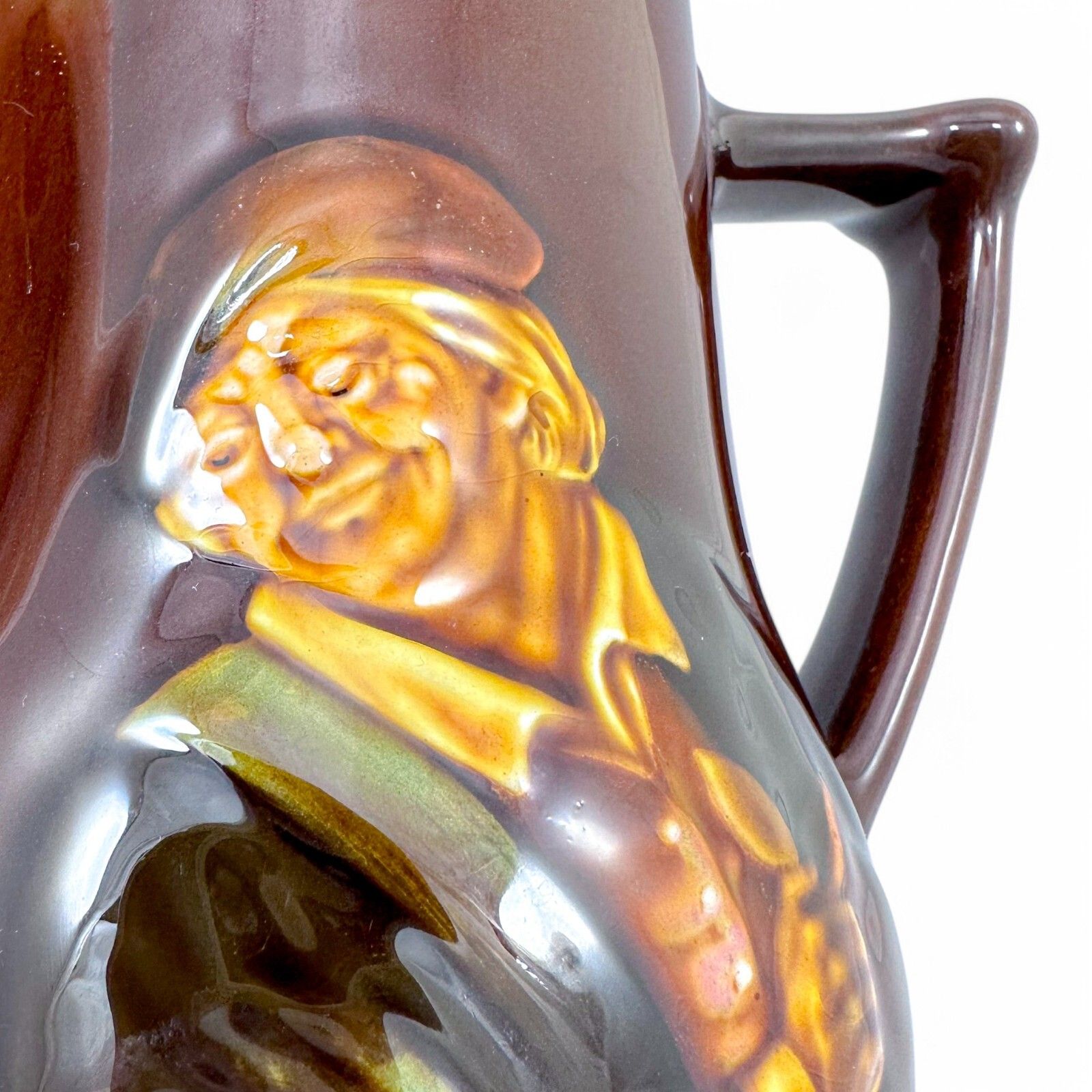 Home Decor George V Royal Doulton, George Betjemann Kingsware Proverb Pitcher, Sterling Rim photo
