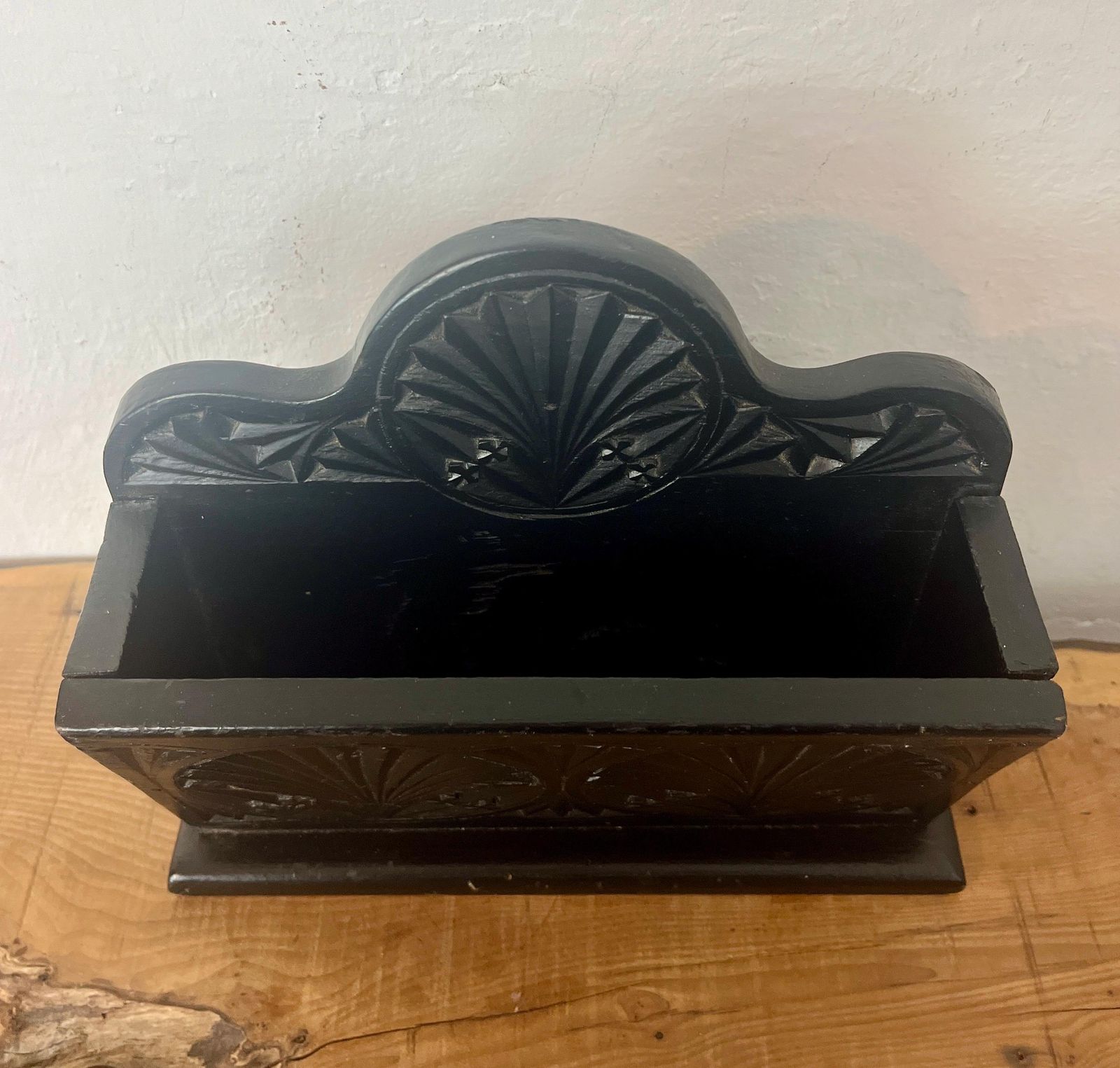 Antique Victorian Art Nouveau Letter Holder, Wooden Oak Office Rack, Desk Stand, Documents Tidy, Library Organization, Study Storage photo vinterior