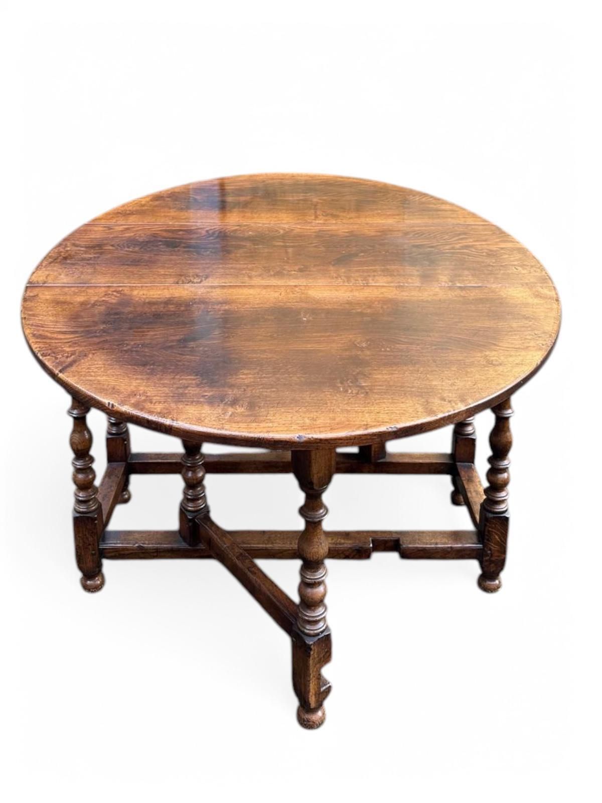 Antique Eighteenth Century Walnut And Oak Gateleg Table / Single Drawer And Gate Leg Drop Leaf C1750 / Seats 4 6 photo Furniture