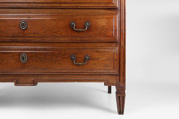 French Rustic Chest Of Drawers In Oak With 3 Drawers, 1850s photo 2247.0