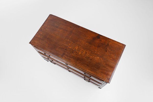 photo furniture French Rustic Chest Of Drawers In Oak With 3 Drawers, 1850s
