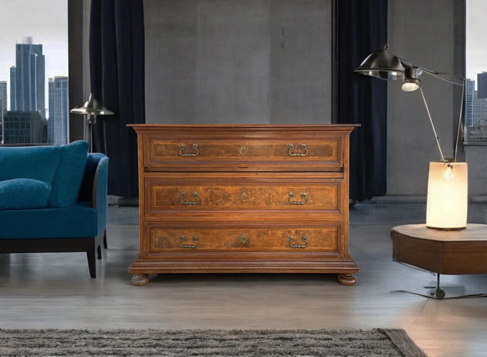 Italian 17th Century Commode With Secretaire photo Furniture