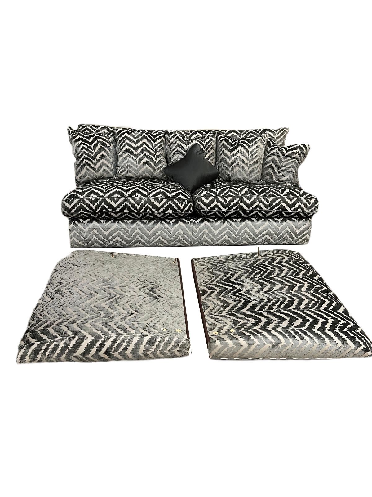 Brand New 4 Seater Sofa With Bolt Off Arms In Susa Steel Colour photo furniture