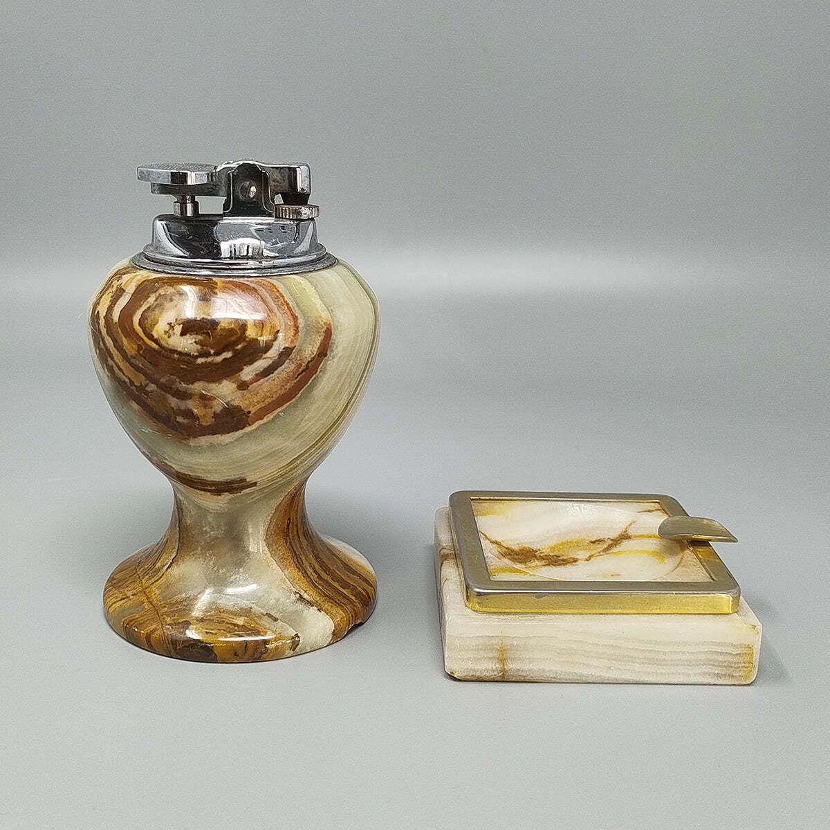 1960s Gorgeous Smoking Set In Onyx. Made In Italy photo furniture