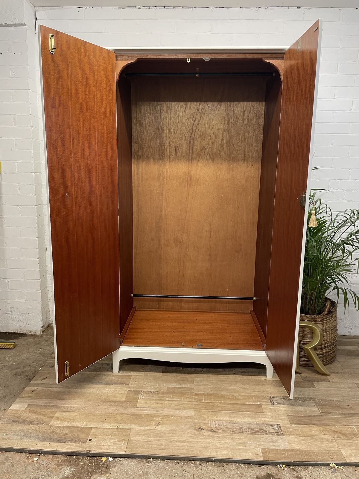 Stag Minstrel Wardrobe Painted Light Grey photo for sale