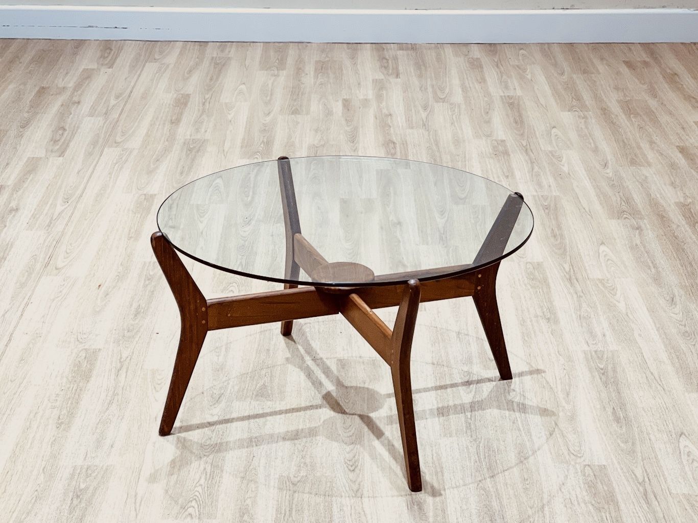 Lebus Coffee Table In Teak And Glass photo 490.0