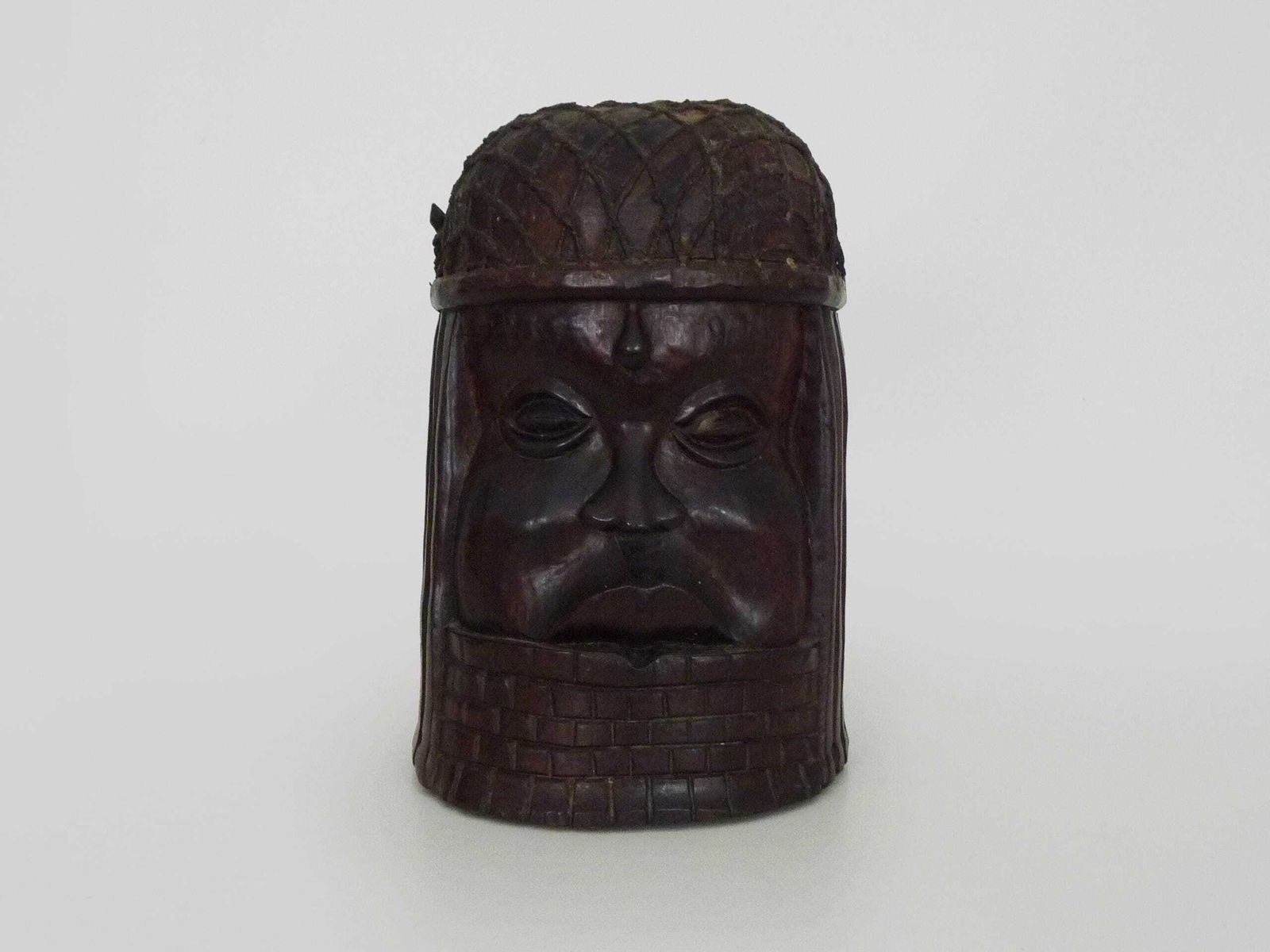 Tembé Art Noir Statue   Brown From Guyana In Wood Face Sculpture Guyana 1950s