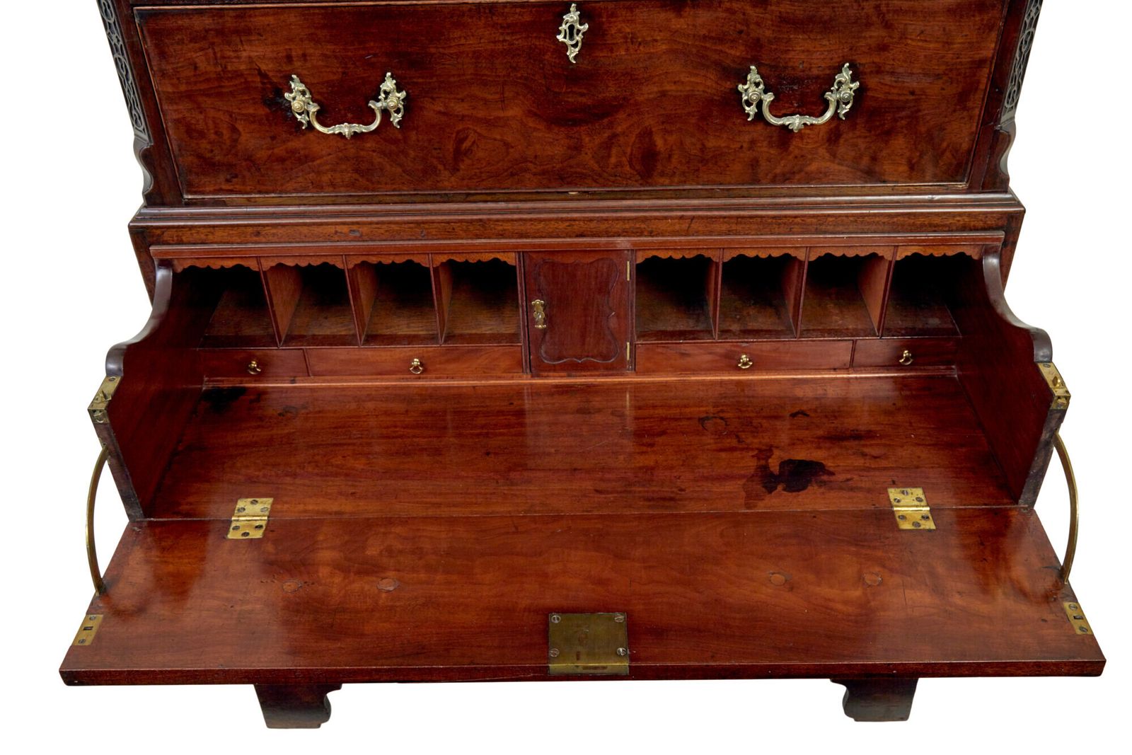Early 19th Century Georgian Mahogany Secretaire Chest On Chest photo for sale