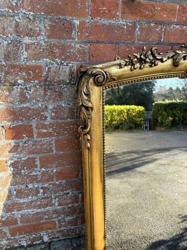 A Superb Large Antique English 19th C Gilt Overmantle Mirror photo for sale