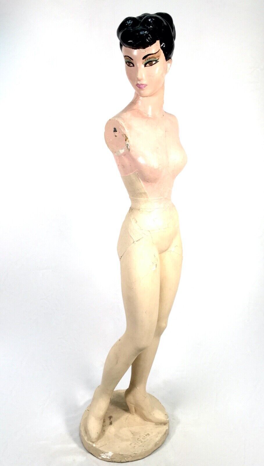 Antique Advertising   Large Art Deco 1930s Plaster Shop Display Female Mannequin photo furniture