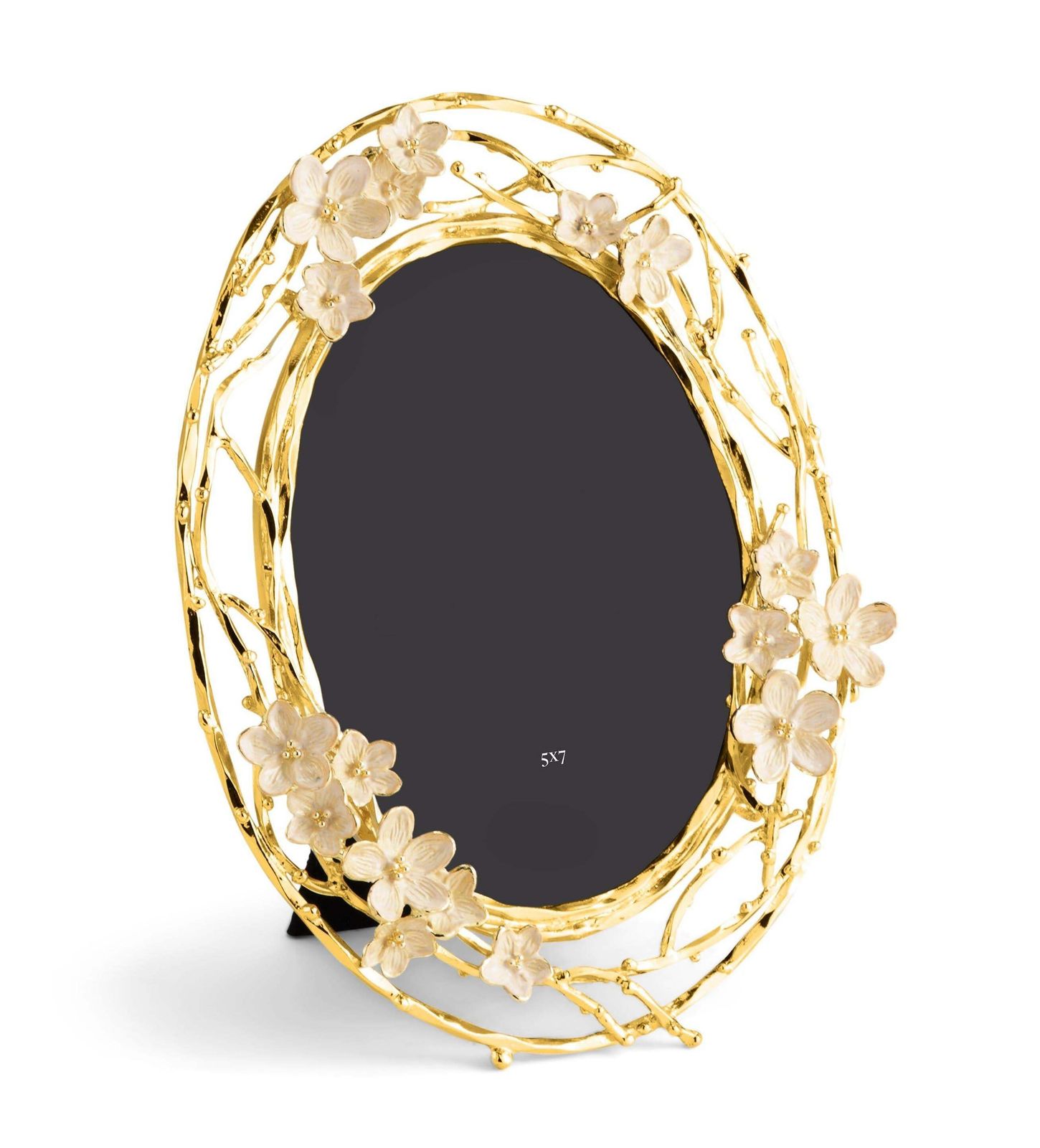 Cherry Blossom Photo Frame, Made From Gilded Metal And Pink Enamel. photo furniture