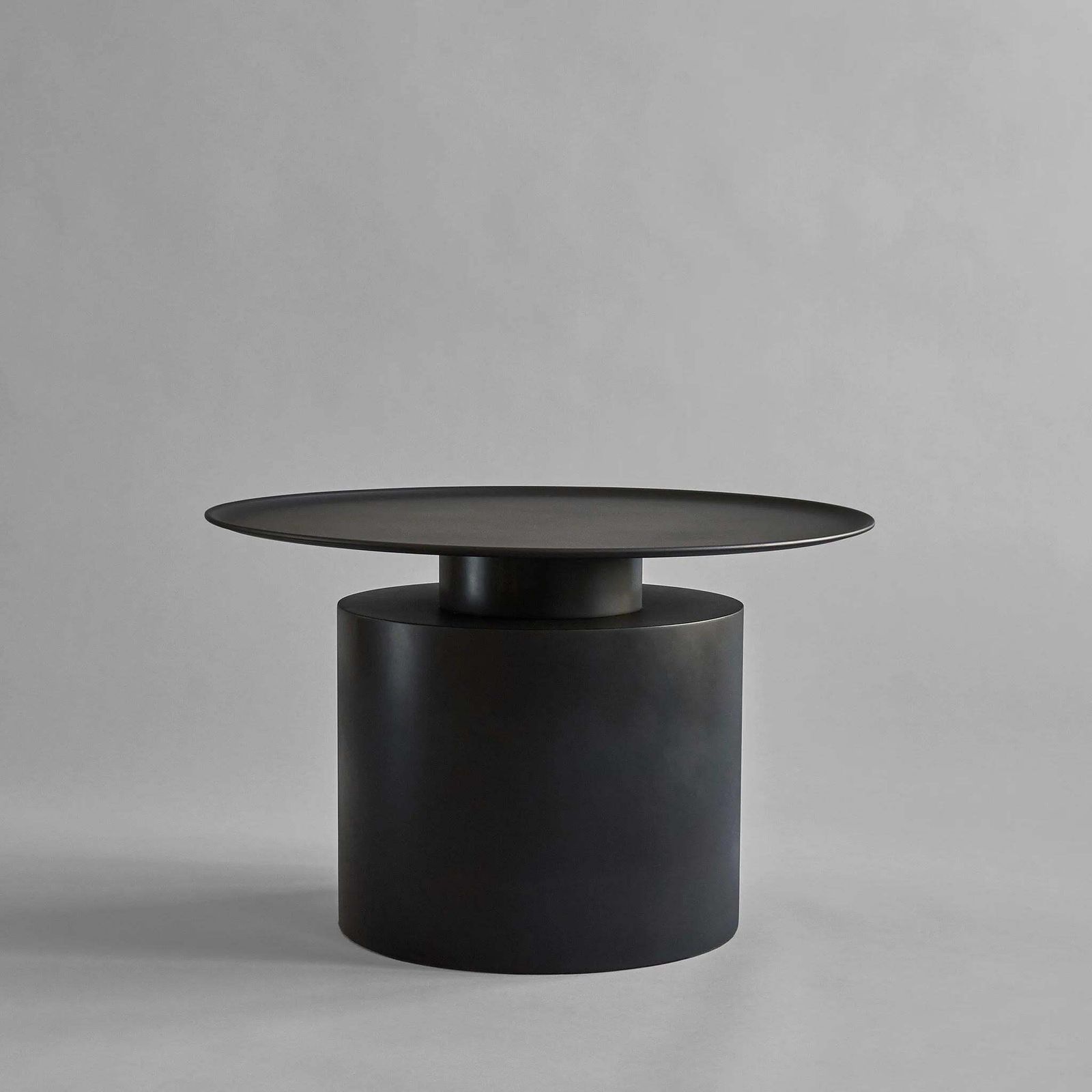 Coffee Table, Pillar Model, Design Like A Modern Sculpture In Plated Metal. photo furniture