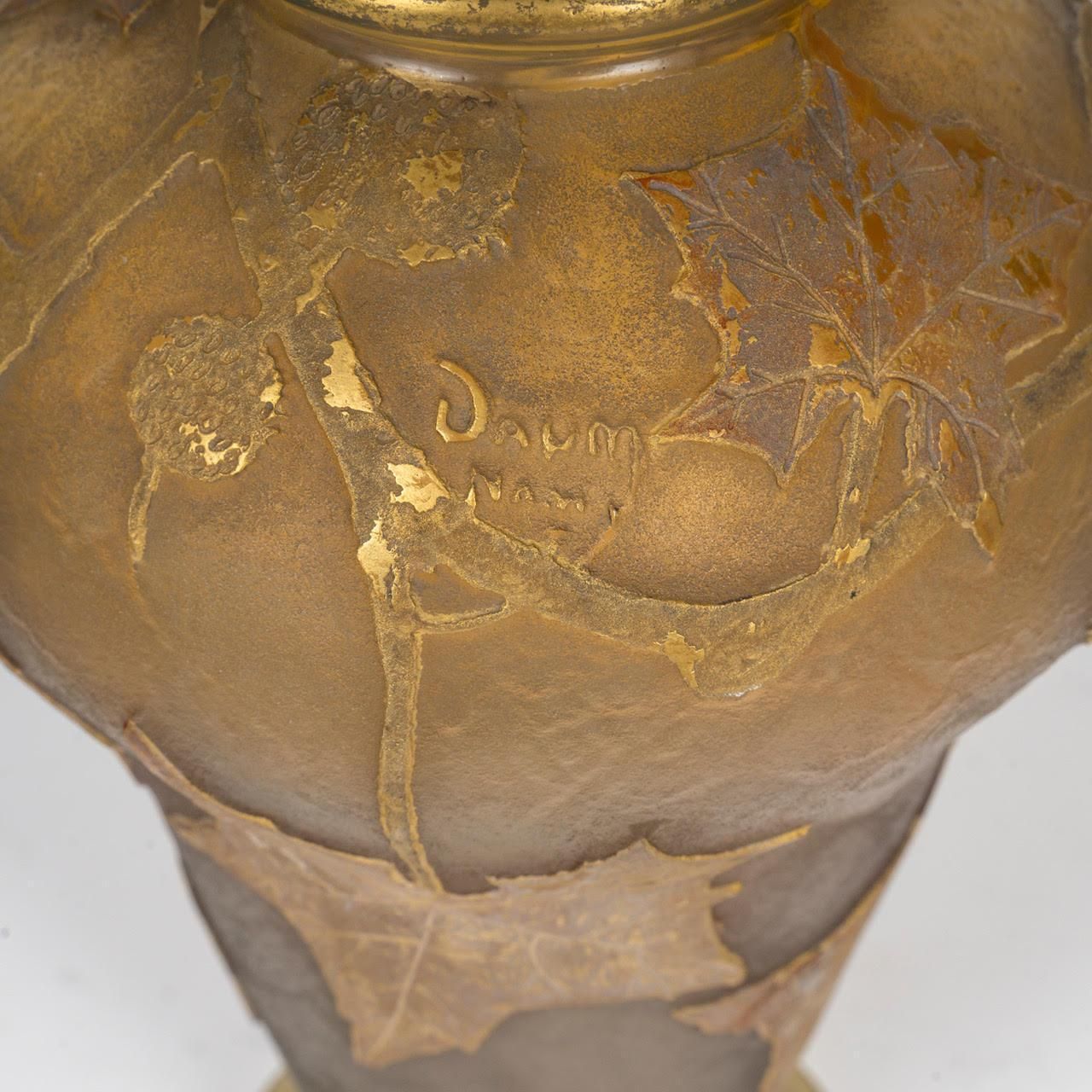 Daum, Nancy Pâte De Verre Vase, Early 20th Century, Art Nouveau. photo furniture